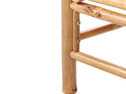 Set di divani angolari da giardino 5 posti CERRETO Lato Sinistro Bambù Bianco sporco