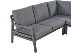 Set di divani angolari da giardino 5 posti VIZZINI Metallo Grigio