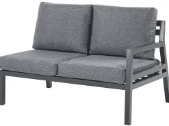 Set di divani angolari da giardino 5 posti VIZZINI Metallo Grigio