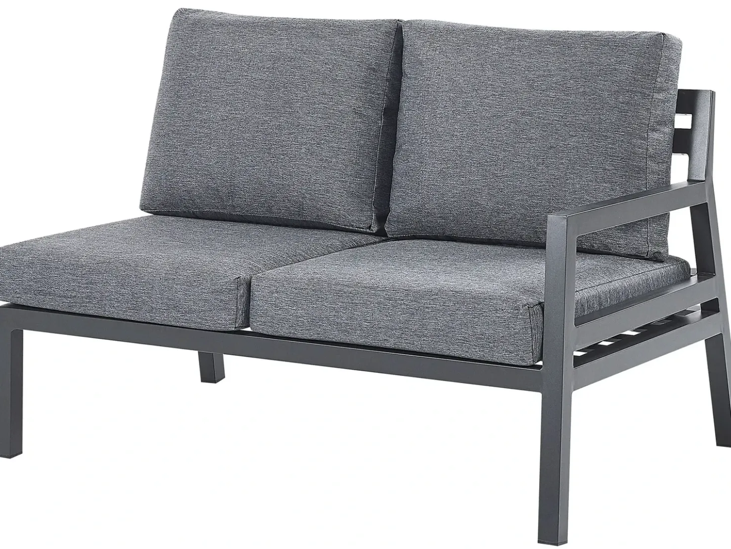 Set di divani angolari da giardino 5 posti VIZZINI Metallo Grigio