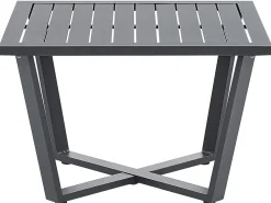 Set di divani angolari da giardino 5 posti VIZZINI Metallo Grigio