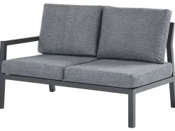 Set di divani angolari da giardino 5 posti VIZZINI Metallo Grigio