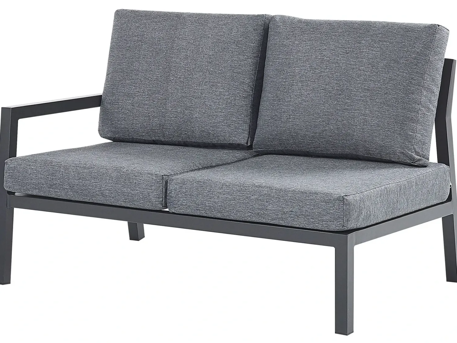 Set di divani angolari da giardino 5 posti VIZZINI Metallo Grigio