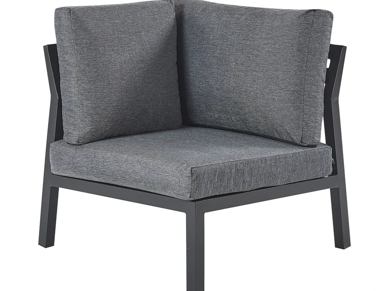 Set di divani angolari da giardino 5 posti VIZZINI Metallo Grigio