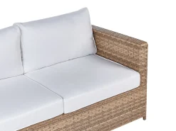 Set di divani angolari da giardino 4 posti AVOLA Lato Sinistro Rattan sintetico (PE) Bianco sporco