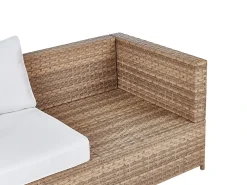 Set di divani angolari da giardino 4 posti AVOLA Lato Sinistro Rattan sintetico (PE) Bianco sporco