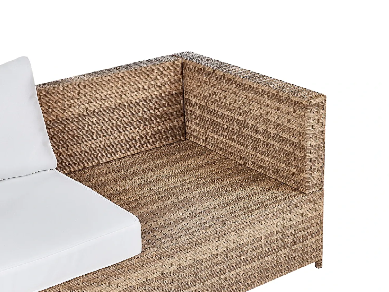Set di divani angolari da giardino 4 posti AVOLA Lato Sinistro Rattan sintetico (PE) Bianco sporco