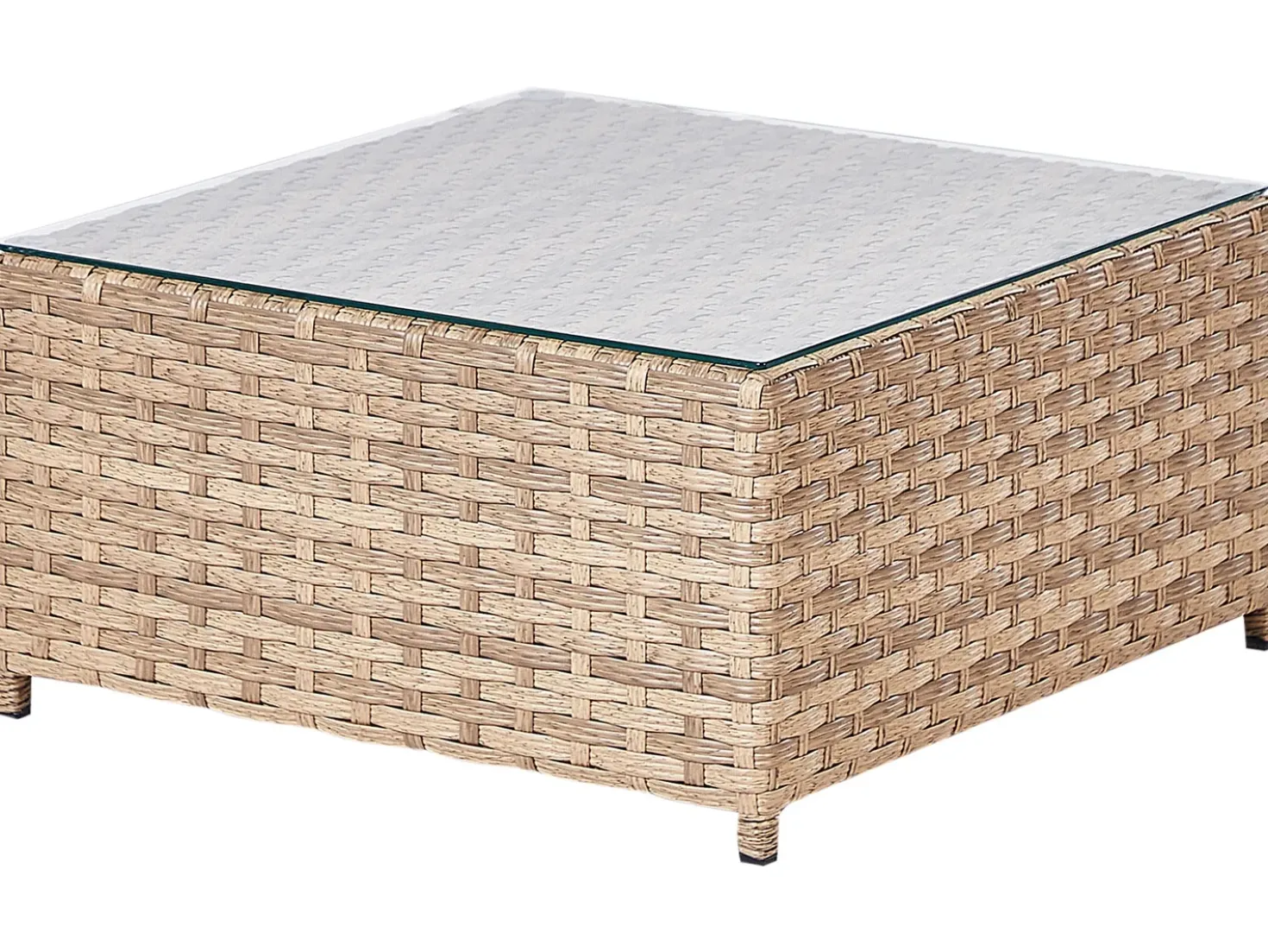 Set di divani angolari da giardino 4 posti AVOLA Lato Sinistro Rattan sintetico (PE) Bianco sporco