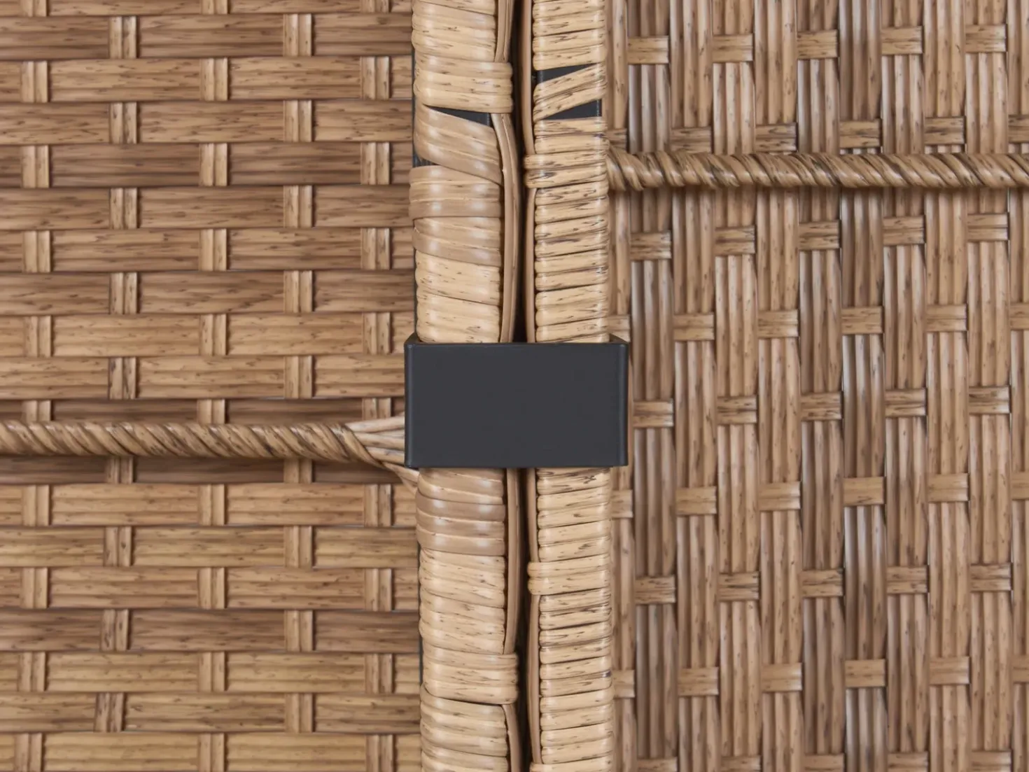 Set di divani angolari da giardino 4 posti AVOLA Lato Sinistro Rattan sintetico (PE) Bianco sporco