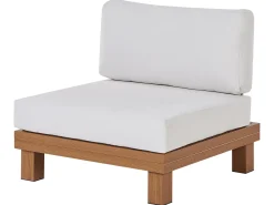 Set di divani angolari da giardino 5 posti SANZA Lato Sinistro Modulare Metallo Bianco