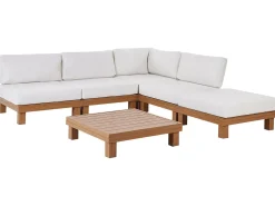Set di divani angolari da giardino 5 posti SANZA Lato Sinistro Modulare Metallo Bianco