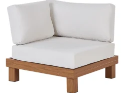 Set di divani angolari da giardino 5 posti SANZA Lato Sinistro Modulare Metallo Bianco
