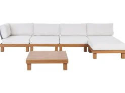 Set di divani angolari da giardino 5 posti SANZA Lato Sinistro Modulare Metallo Bianco