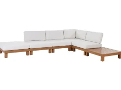 Set di divani angolari da giardino 5 posti SANZA Lato Sinistro Modulare Metallo Bianco