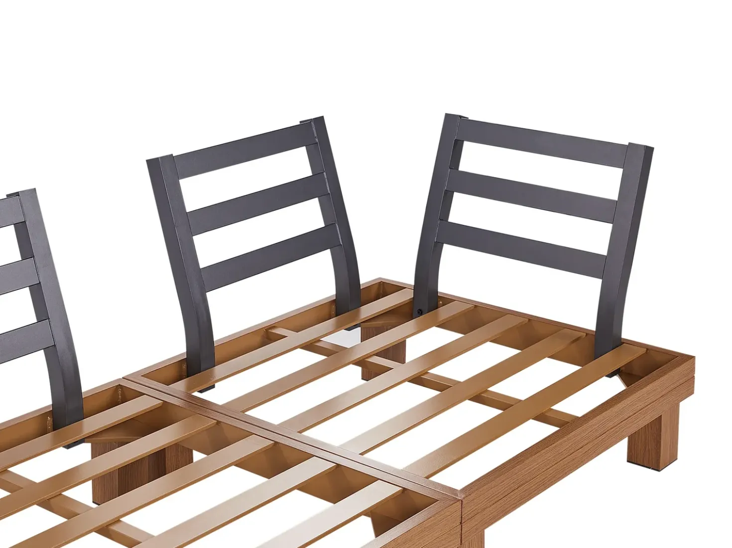 Set di divani angolari da giardino 5 posti SANZA Lato Sinistro Modulare Metallo Bianco