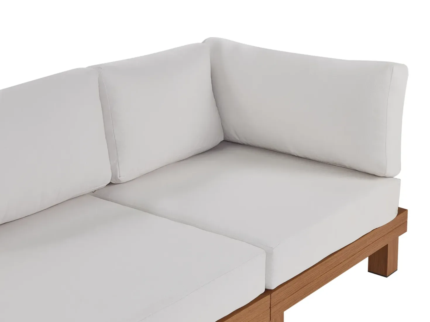 Set di divani angolari da giardino 5 posti SANZA Lato Sinistro Modulare Metallo Bianco