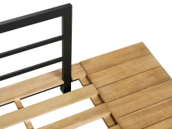 Set di divani angolari da giardino 5 posti MYKONOS Lato destro Legno di acacia certificato Bianco sporco