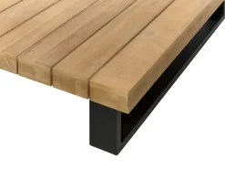 Set di divani angolari da giardino 5 posti MYKONOS Lato destro Legno di acacia certificato Bianco sporco