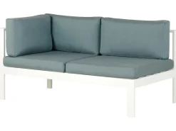 Set di divani angolari da giardino 5 posti MESSINA Lato Sinistro Metallo Verde