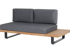 Set di divani angolari da giardino 5 posti MYKONOS Lato destro Legno di acacia certificato Grigio scuro