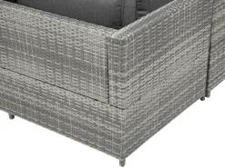 Set di divani angolari da giardino 4 posti AVOLA Lato Sinistro Rattan sintetico (PE) Grigio