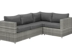 Set di divani angolari da giardino 4 posti AVOLA Lato Sinistro Rattan sintetico (PE) Grigio