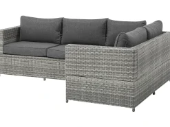 Set di divani angolari da giardino 4 posti AVOLA Lato Sinistro Rattan sintetico (PE) Grigio