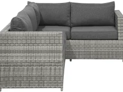 Set di divani angolari da giardino 4 posti AVOLA Lato Sinistro Rattan sintetico (PE) Grigio