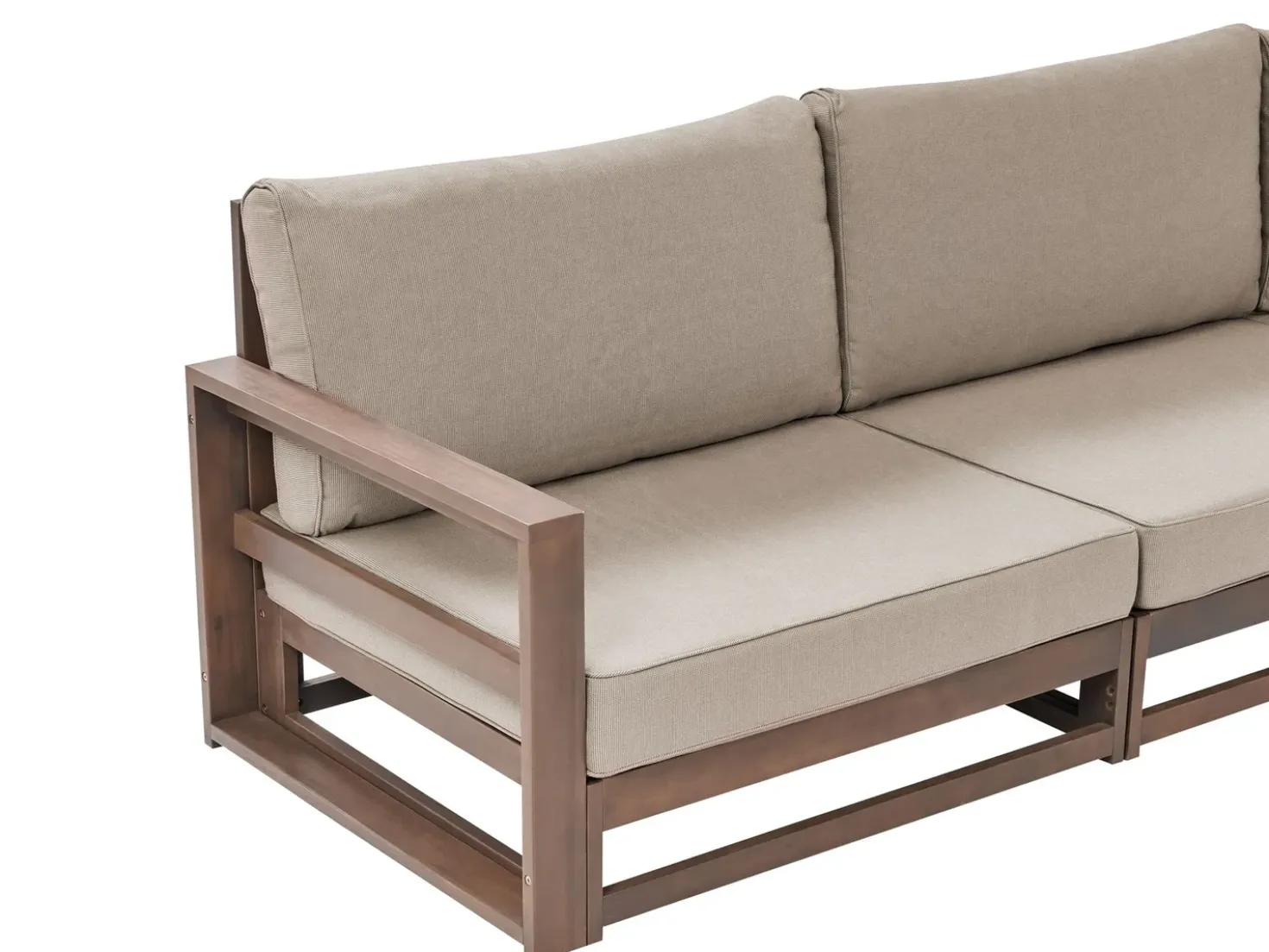 Set di divani angolari da giardino 5 posti TIMOR Modulare Legno di acacia certificato Marrone scuro