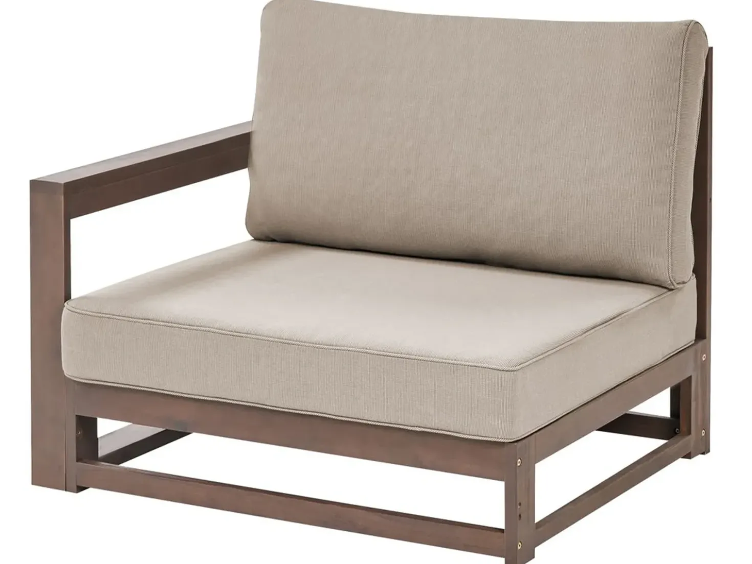 Set di divani angolari da giardino 5 posti TIMOR Modulare Legno di acacia certificato Marrone scuro