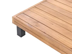 Set di divani angolari da giardino 5 posti FRAZZANO Legno di acacia certificato Bianco sporco
