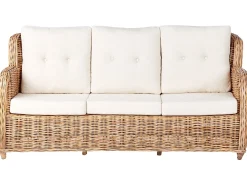 Set di divani da giardino 5 posti ALESSANO Rattan Naturale