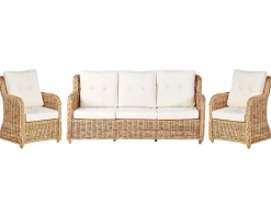 Set di divani da giardino 5 posti ALESSANO Rattan Naturale