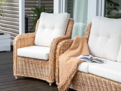 Set di divani da giardino 5 posti ALESSANO Rattan Naturale