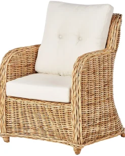 Set di divani da giardino 5 posti ALESSANO Rattan Naturale