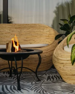 Set di divani da giardino 4 posti MAIORI Rattan Naturale