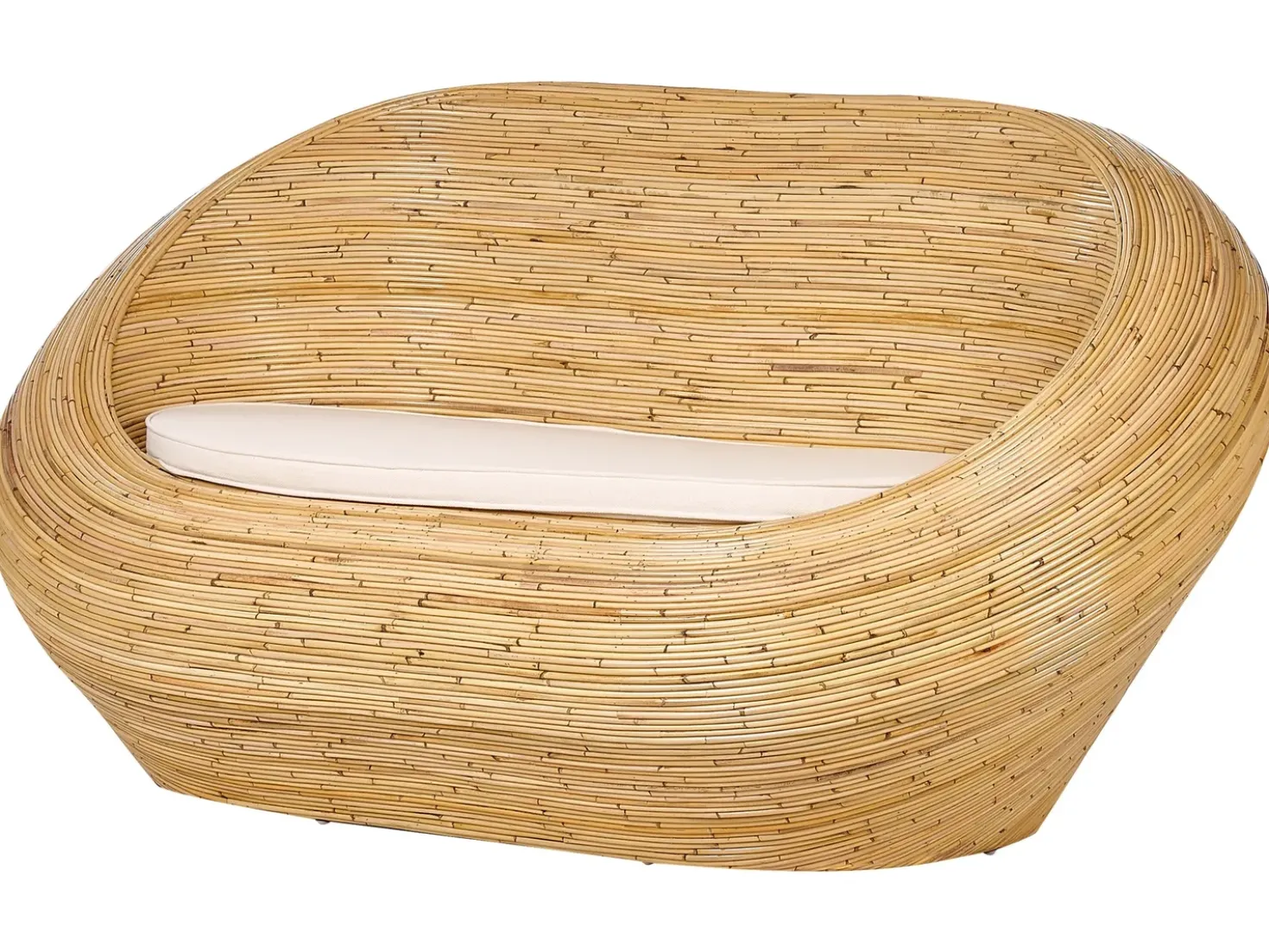 Set di divani da giardino 4 posti MAIORI Rattan Naturale