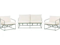 Set di divani da giardino 4 posti PONTE Metallo Verde
