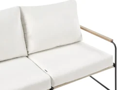 Set di divani da giardino 5 posti VENARIA con tavoli Metallo Beige/Nero
