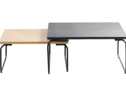Set di divani da giardino 5 posti VENARIA con tavoli Metallo Beige/Nero