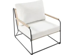 Set di divani da giardino 5 posti VENARIA con tavoli Metallo Beige/Nero