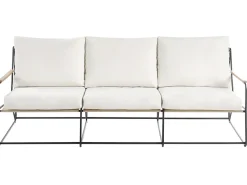 Set di divani da giardino 5 posti VENARIA con tavoli Metallo Beige/Nero