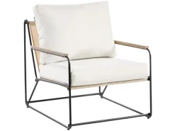 Set di divani da giardino 5 posti VENARIA con tavoli Metallo Beige/Nero
