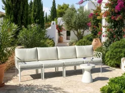 Set di divani da giardino 4 posti ERICHE Beige chiaro