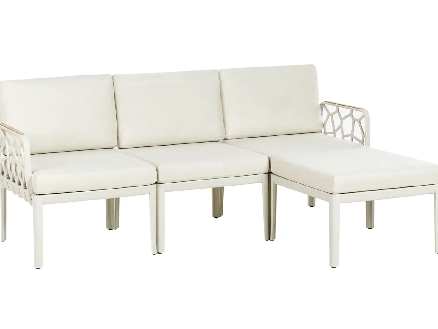 Set di divani da giardino 4 posti ERICHE Beige chiaro