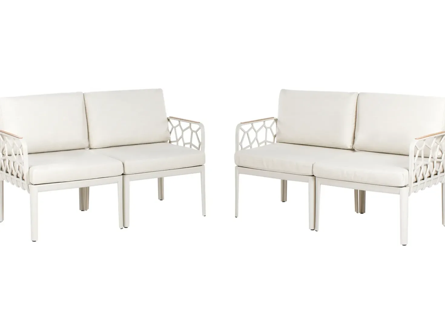 Set di divani da giardino 4 posti ERICHE Beige chiaro