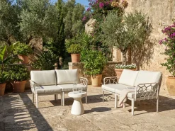 Set di divani da giardino 4 posti ERICHE Beige chiaro