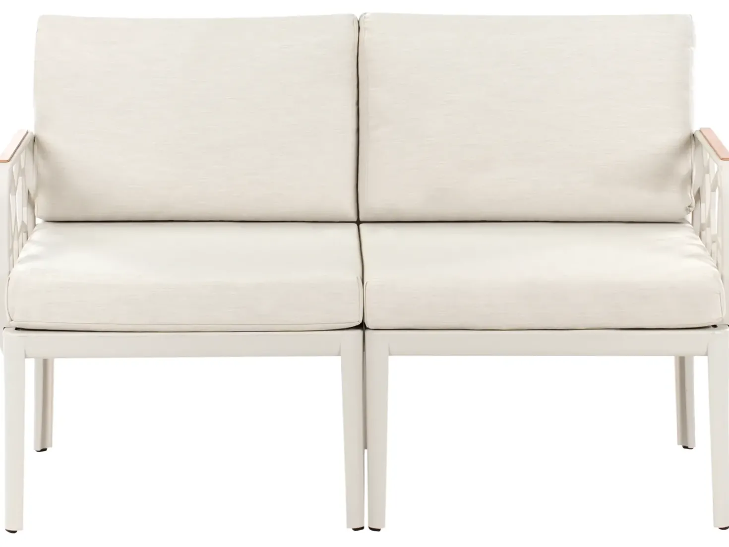 Set di divani da giardino 4 posti ERICHE Beige chiaro