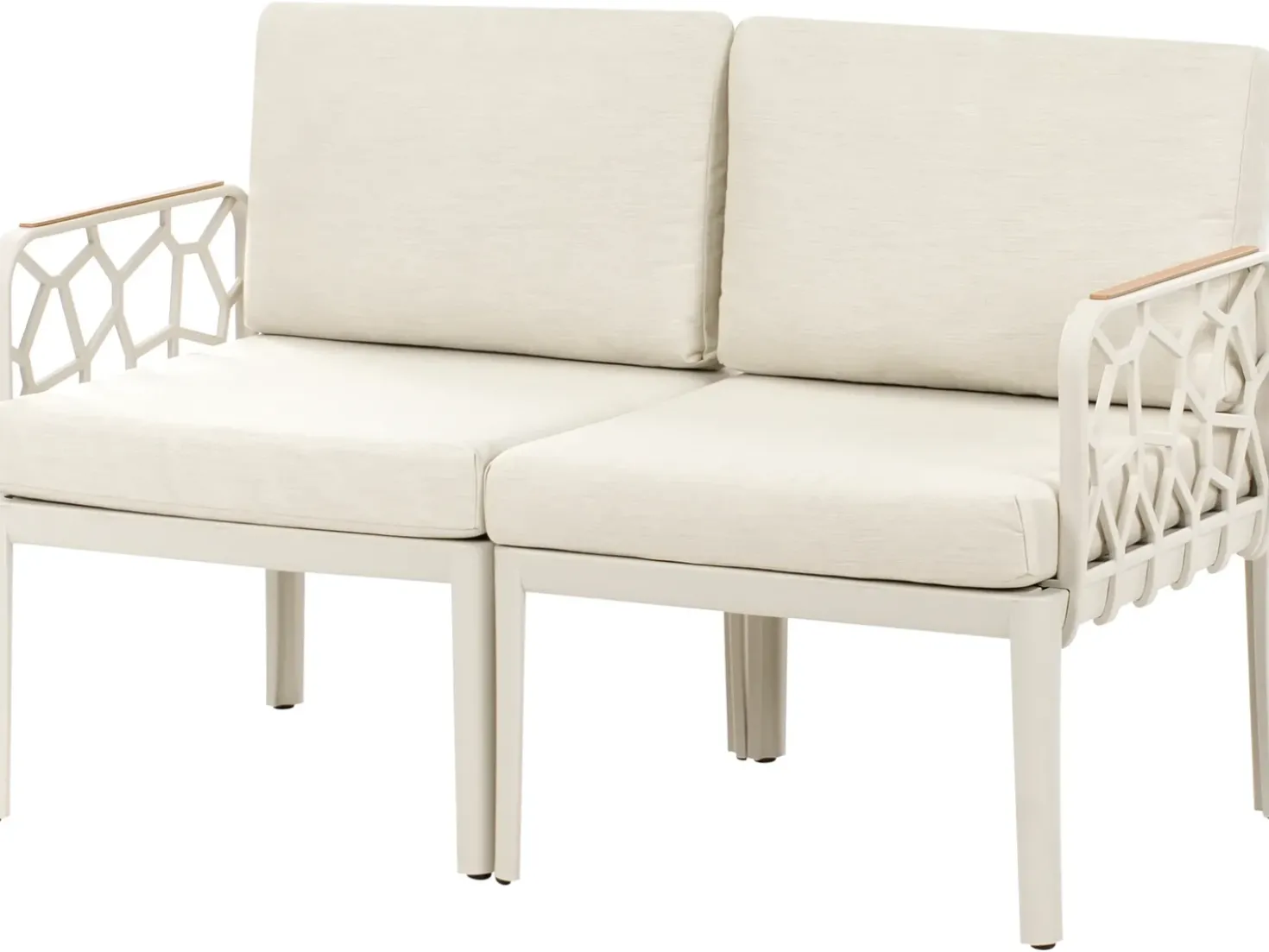 Set di divani da giardino 4 posti ERICHE Beige chiaro