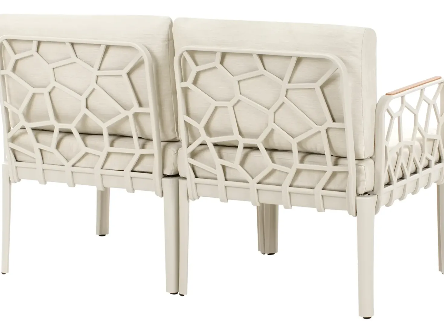 Set di divani da giardino 4 posti ERICHE Beige chiaro